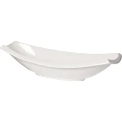 Салатник «Кунстверк» лодочка фарфор 460мл ,H=55,L=300,B=120мм белый