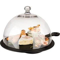 Крышка для блюда поликарбонат D=30,H=22см прозр., изображение 3