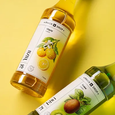 Сироп «Юдзу» Pinch&Drop стекло 1л D=85,H=330мм желт., изображение 4