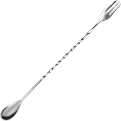 Bar spoon “Probar” with fork  stainless steel , L=320, B=25mm  silver.