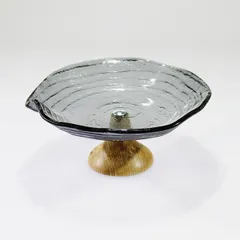 Ваза для фруктов «Вело» стекло D=23,H=7см серый, изображение 3