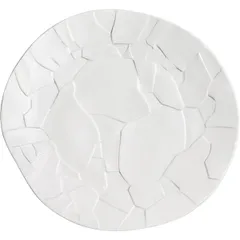 Plate “Trencadis” small  porcelain  D=29cm  white, matte