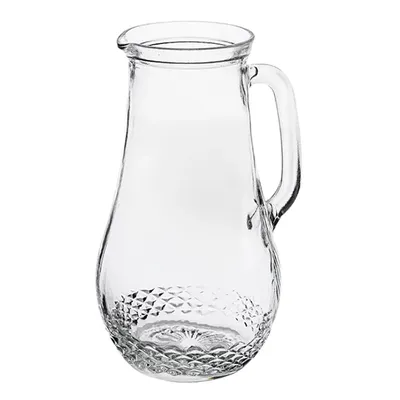 Кувшин «Крист» без крышки стекло,пластик 1,5л ,H=23,5см прозр.