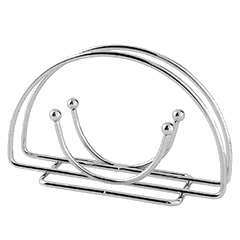 Салфетница «Регата» дугообразная сталь ,H=90,L=135,B=50мм металлич.