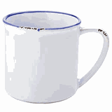 Кружка «Эйвбери блю» керамика 380мл ,L=12,5см белый,синий