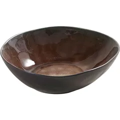 Salad bowl “Pure”  ceramics  0.7 l  D=200, H=55, B=170mm  brown.