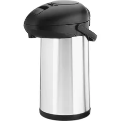 Thermos with flask  steel, plastic  4 l , H = 39.7, L = 24, B = 16 cm  silver, black