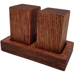 Set of spices 2nd square “Rustic”  oak , H=80, L=120, B=65mm  brown.