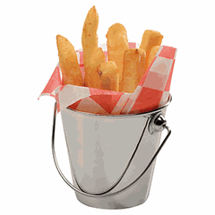 Container for snacks “Bucket” stainless steel 330ml D=90,H=85mm metal.