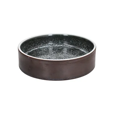 Салатник «Эллипс» (двойные стенки и дно) керамика D=16см коричнев.,серый