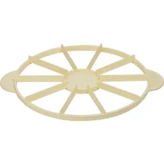 Делитель для торта на 10 кусков пластик D=270,H=25,L=330мм желт., изображение 2