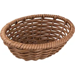 Oval wicker bread basket  polyrottan , H=65, L=185, B=145mm  brown.