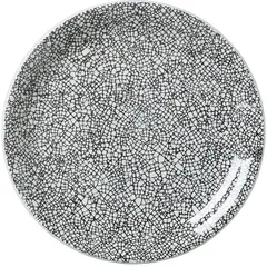 Тарелка «Инк Блэк» мелкая фарфор D=20см белый,черный