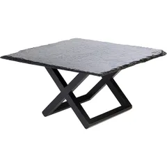 Подставка фуршетная дерево ,H=17,5,L=20,B=20см черный, изображение 2