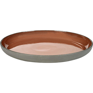 Тарелка «Даск» керамика D=27,H=3см серый,красный
