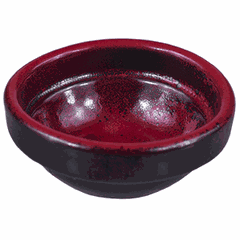 Sauce boat “Milky Way red”  porcelain  30ml  D=60, H=25mm  red, black