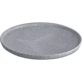 Блюдо «Гранит» с бортом фарфор D=20см свет.-сер.,матовый
