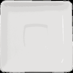 Square saucer “Kunstwerk”  porcelain , L=13.2, B=13.2 cm  white