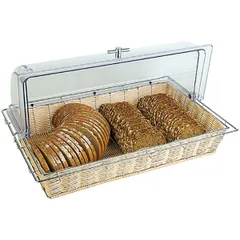 Wicker basket for bread  polyrottan , H=11, L=56.5, B=36cm  St. tree