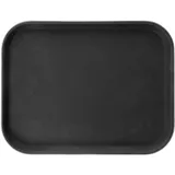 Поднос «Проотель» прорезиненный прямоугольный фибергласс ,L=35,5,B=25,5см черный