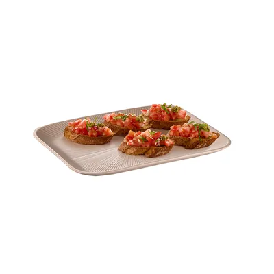 Поднос для подачи «Нэро» GN 1/2 пластик ,H=25,L=325,B=260мм бежев., изображение 2