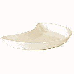 Dish “Ivory” crescent  porcelain D=202,H=10,L=200,B=110mm ivory