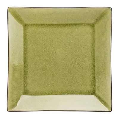 Тарелка «Сохо» квадратная керамика ,L=25,B=25см зелен.