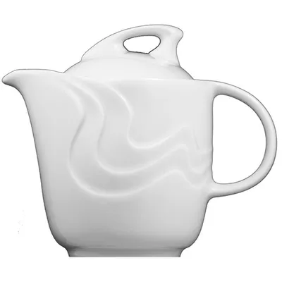 Чайник заварочный «Мелодия» с крышкой фарфор 0,75л D=10,2,H=14,7,B=18см белый
