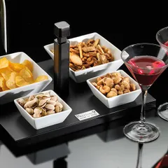 Подставка фуршетная «Буфет» для закусок пластик ,H=16,5,L=31,B=24см черный, изображение 2