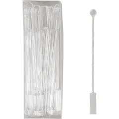 Мешалки для коктейлей «Весло»[50шт] полистирол ,L=19,5см прозр.