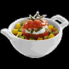 Салатник «Бель Кузин» фарфор 70мл D=70,H=30,L=95мм белый