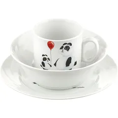 Set of dishes for children, 3 pieces “Panda”  porcelain