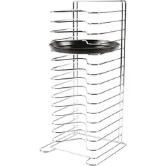 Stand for pizza pans, 15 tiers, Dmax=36cm stainless steel ,H=70,L=30.5,B=30.5cm silver.