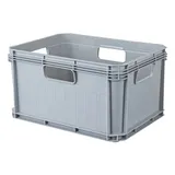 Ящик для продуктов «Евробокс» сплошной (от -20 °C) полипроп. 21,5л ,H=22,L=40,B=30см серый