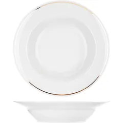 Deep plate “Idyll” 0.5l D=24cm white,gold