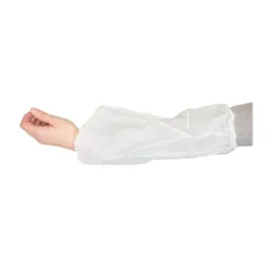 Нарукавники защитные 36см, белые, ПЭ, 100шт/упак