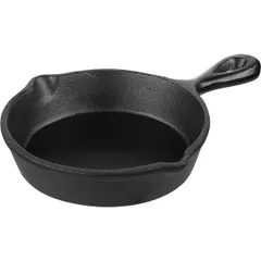 Mini frying pan cast iron 250ml D=135,H=34,L=200mm black