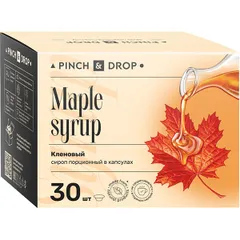 Сироп «Кленовый» ароматизированный порционный Pinch&Drop[30шт] картон 15мл ,H=12,L=15,5,B=10см
