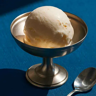 Креманка «Нобель» на ножке мельхиор 200мл D=110,H=85мм серебрист., изображение 4