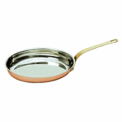 Oval frying pan  stainless steel, copper