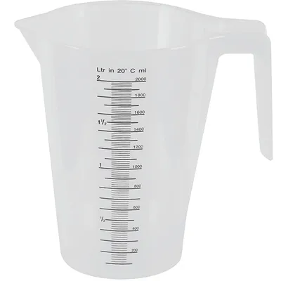 Стакан мерный с ручкой полипроп. 2л D=14,5,H=21см прозр.
