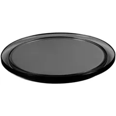 Serving dish  glass  D=218, H=20mm  black, semi-transparent.