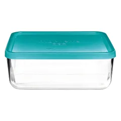 Контейнер для продуктов «Фриговерре» прямоугольный с крышкой стекло,полиэтилен 371мл ,H=95,L=260,B=2