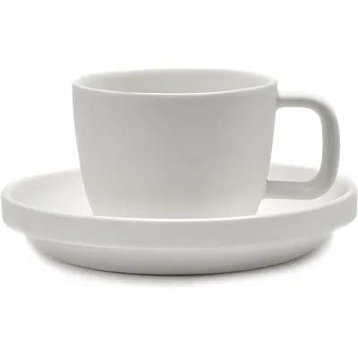 Блюдце для чашки кофейной «Пас-парту» фарфор D=123,H=23мм белый,матовый, изображение 2