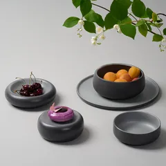 Салатник «Сейко» фарфор 400мл D=130,H=45мм серый, Объем по данным поставщика (мл): 400, изображение 4