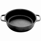 Сковорода 2 ручки алюм.литой,тефлон D=360,H=85,B=460мм черный