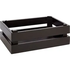 Feed box wood ,H=10.5,L=29,B=18.5cm black