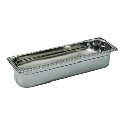 Gastronorm container (2/4)  stainless steel , H=65, L=530, B=162mm  metal.