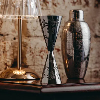 Джиггер «Пробар Премиум Мотиво» 60/90 мл с орнаментом сталь нерж. D=52/59,H=155мм серебрист., изображение 5