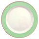 Тарелка «Рио Грин» сервировочная фарфор D=300,H=25мм белый,зелен., Цвет второй: Зеленый, Диаметр (мм): 300